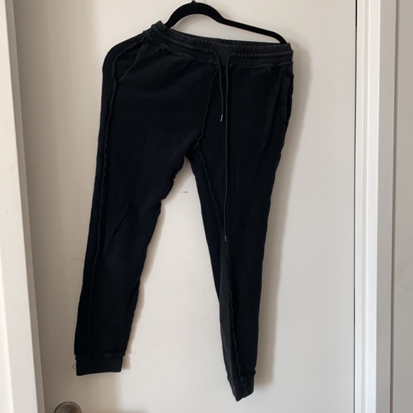 Danielle Guizio Sweatpants Black Small Inside Out - Picture 2 of 3